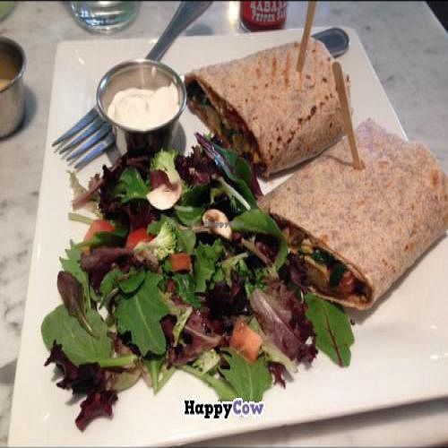 breakfast burrito w/ side salad at LA Vegan Crepe in Los Angeles