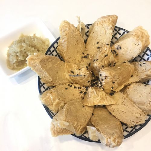 beancurd roll with ginger sauce at Veggie Mama in Kowloon