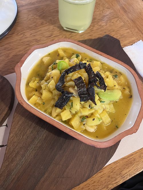 Potato and veggie soup   at Chuncho in Ollantaytambo