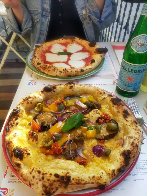 2 vegan labelled pizza at Pizzium - Via Arco in Milan