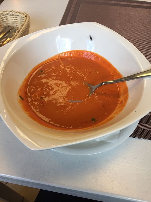 Italian tomato soup at Vegan Rawhouse in Vilnius