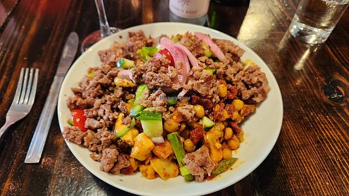 Vegan Skillet - with daily veggies (change daily) at GROW Café + Bistro in Saugatuck