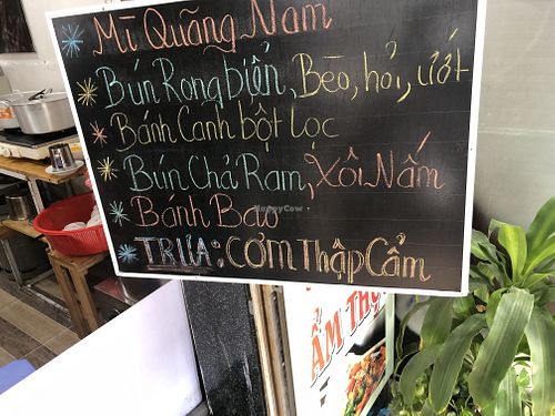 Sample of the daily menu   at Bếp Chay Nguyên Như in Nha Trang