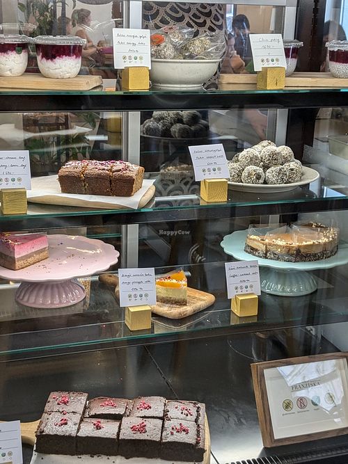 Dessert window at Franziska in Budapest