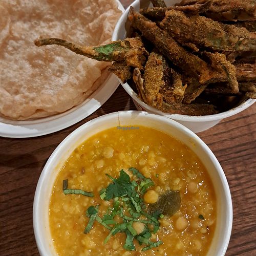 Dal and okra fries at Bundobust in Birmingham
