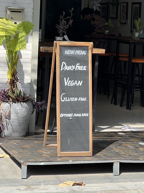 Could the sign be any clearer?  at Pu Rock Cafe in Phnom Penh