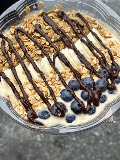 Banana nut smoothie bowl  at Turtle Bay Smoothie Co in Arlington