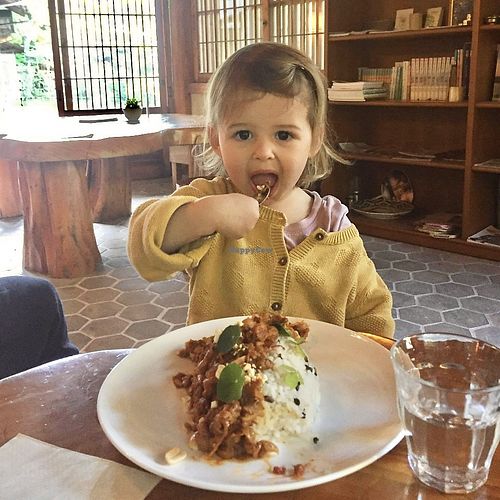 Non-spicy vegan curry that even a 2-year-old can eat.  at Rokaku Tea House - Hexagon Cafe  in Miyajima