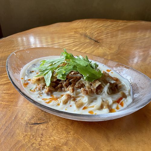 Vegan noodle  at Rokaku Tea House - Hexagon Cafe  in Miyajima