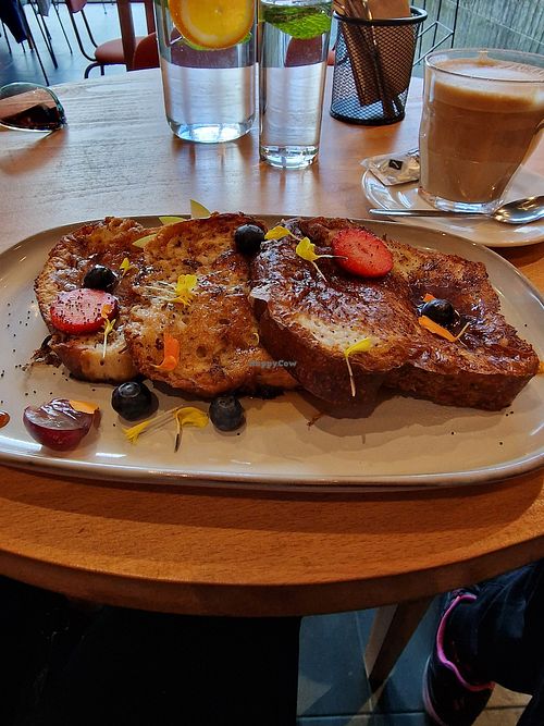 Brioche french toast at Morgentau. in Barcelona