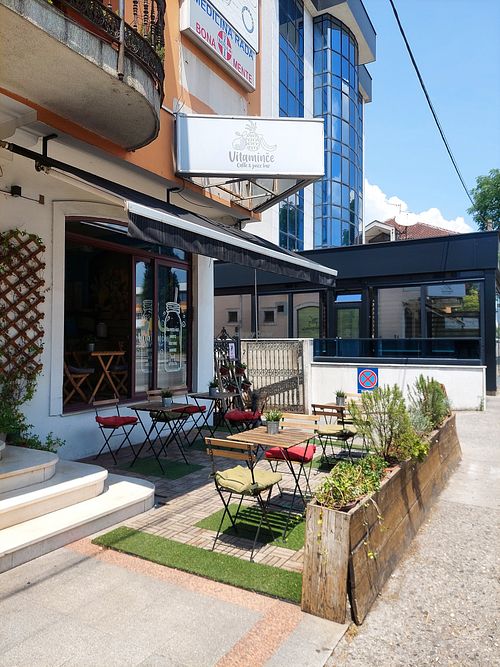 Outside at Vitamince in Podgorica