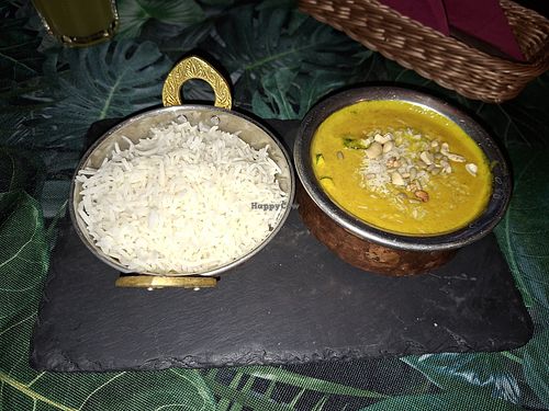 Vegan korma with rice at Tandoor Kuchnia Indyjska in Olsztyn