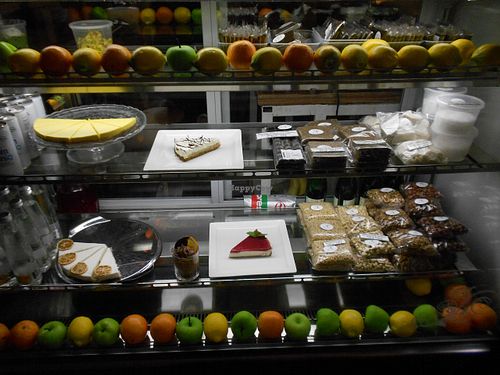 cake showcase at Cafe Ukrop in St Petersburg