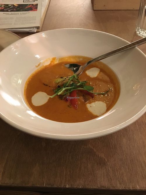 pumpkin soup at Cafe Ukrop in St Petersburg