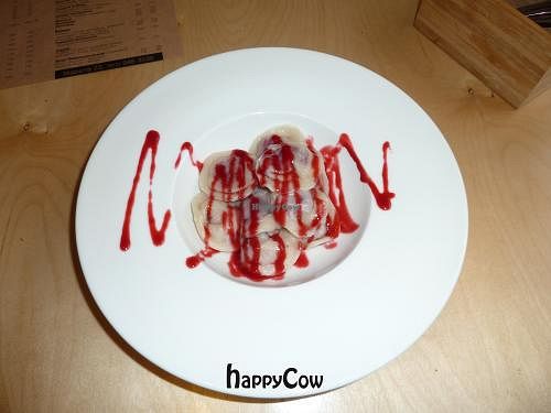 Raspberry-Cherry Dumplings at Cafe Ukrop in St Petersburg