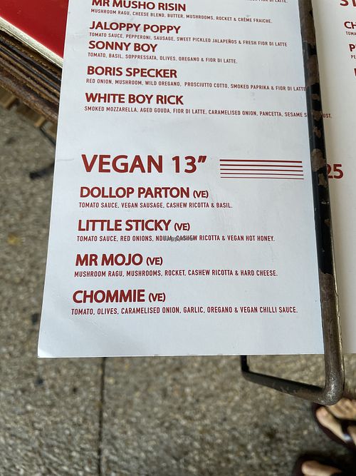 Vegan Pizza Menu   at Franc Jr's Famous Pizzeria in Coolangatta