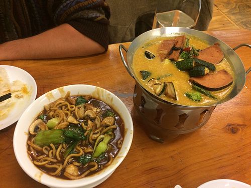 curry vegan fish  at Aunty Mena's in Wellington