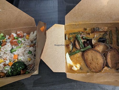 Nasi goreng and fish curry at Aunty Mena's in Wellington