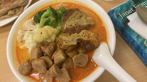 Chicken laksa  at Aunty Mena's in Wellington