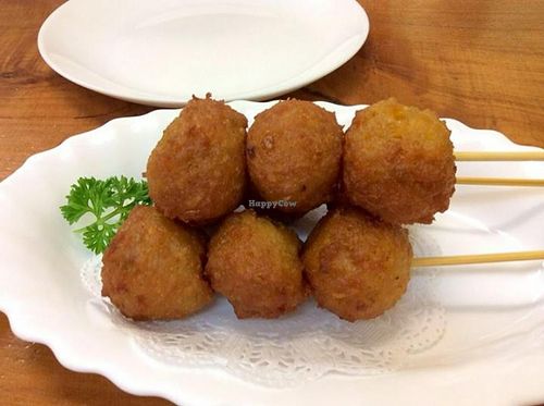 Veggie balls at Aunty Mena's in Wellington