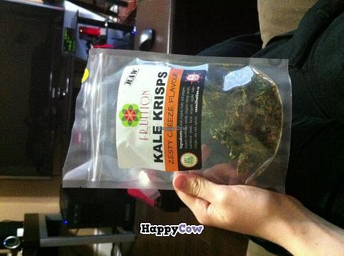 Kale crisps. Yum! at Fruition - Seaport Farmers' Market in Halifax