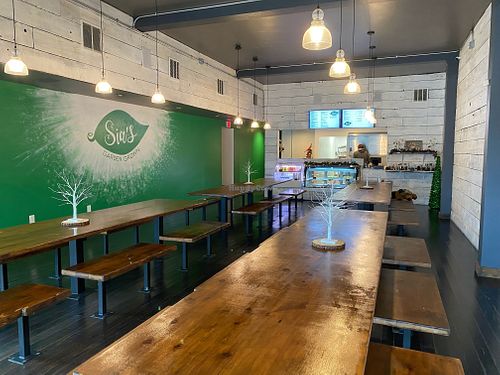 Large, nice seating area at Sia's in Pittsburgh