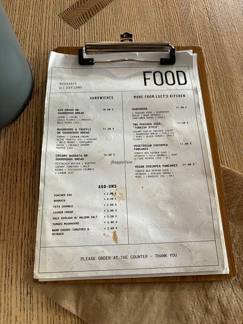 Menu  at Lucy's The Deli in Berlin
