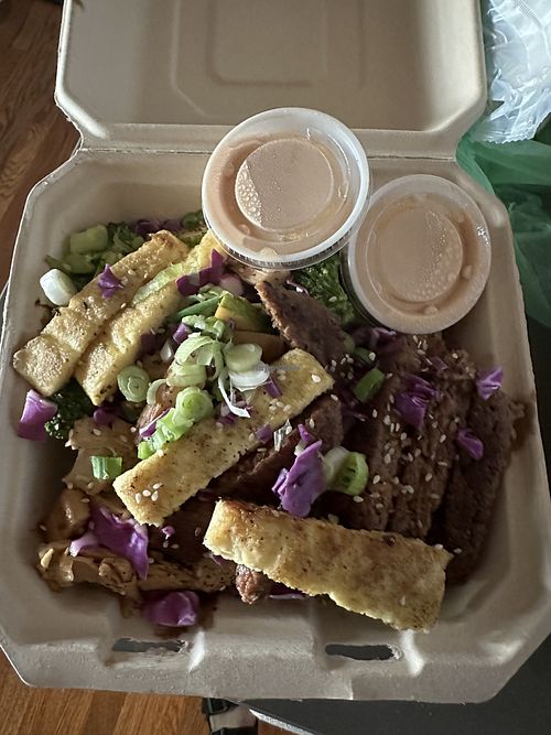 2 protein plate (impossible & chick’n)  at Hippie Hibachi in Decatur