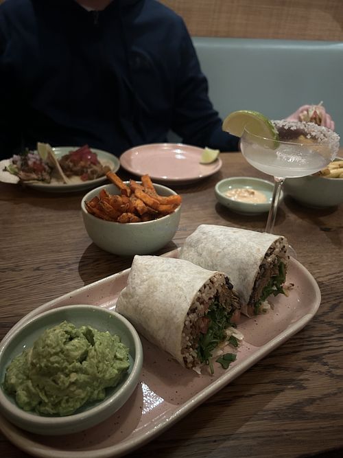 Vegan burritoos  at Fonda in Surry Hills