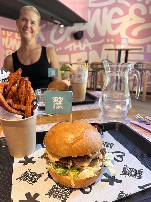 Burger  at Vegan Junk Food Bar -  L'Eixample in Barcelona