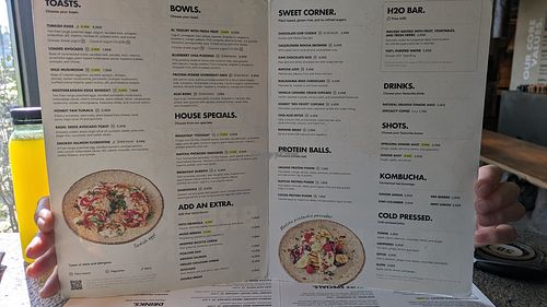 Menu at Honest Greens - Barceloneta in Barcelona
