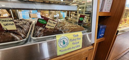 Vegan fudge at Sanders Chocolate & Ice Cream Shops in Mackinac Island