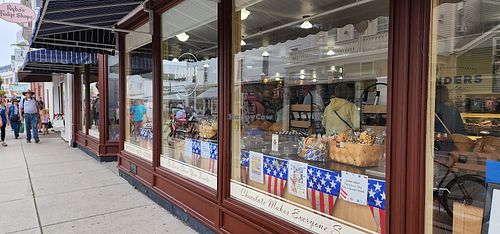 Outside at Sanders Chocolate & Ice Cream Shops in Mackinac Island