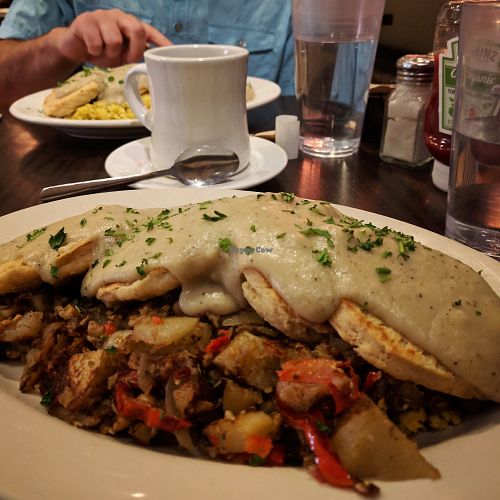 Tempeh Hash, Scrambled Tofu, Biscuits & Gravy at The Chicago Diner - Logan Square in Chicago