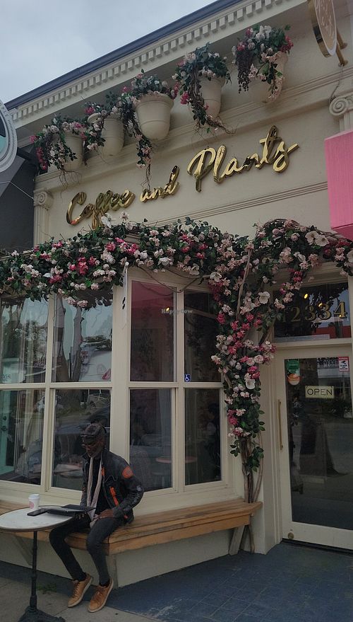 Outside at Coffee and Plants  in Los Angeles