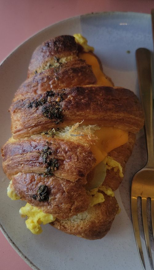 Stuffed savory croissant at Coffee and Plants  in Los Angeles