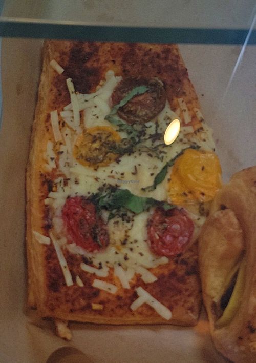 Vegan pizza at Coffee and Plants  in Los Angeles