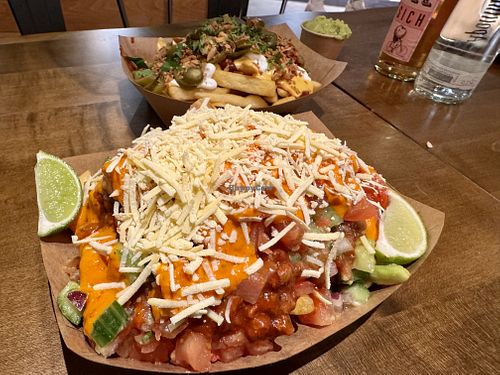 extra tomatoes — giant size #Veganuary at Frittenwerk - Brunnenstraße in Berlin