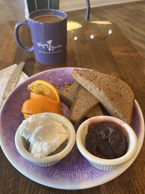 Banana Bread Plate and an Oat Vanilla Latte   at Defying Gravitea in Pequannock