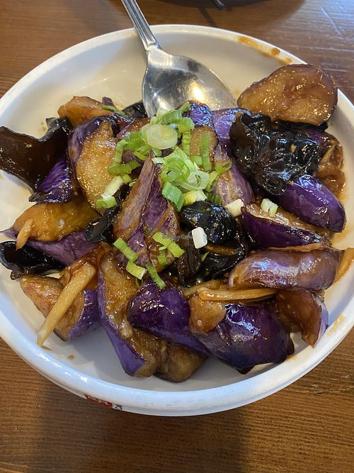 Eggplant with garlic sauce   at Northern Cafe in El Segundo