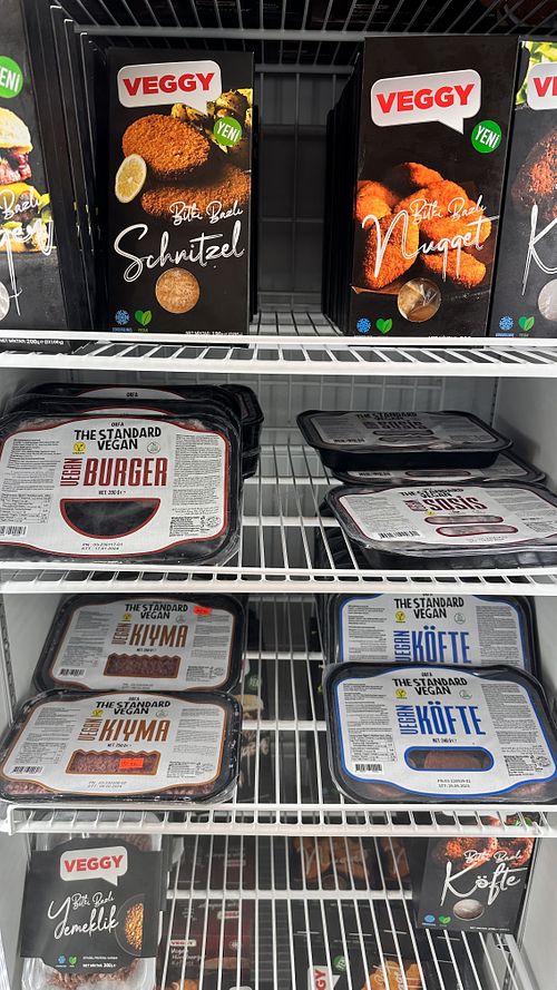 Vegan meat options   at Arka Bahçe Veganarya in Istanbul