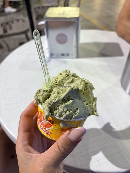 Vegan pistacchio!!   at Heladería E'Gelato in Ronda