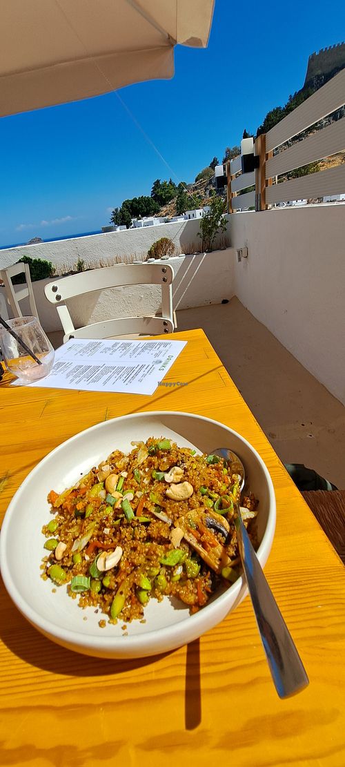 Stir fried quinoa at T Veg  in Rhodes