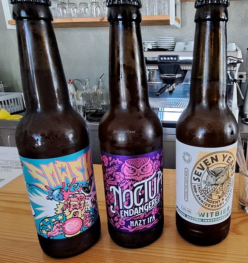 Local beers at T Veg  in Rhodes