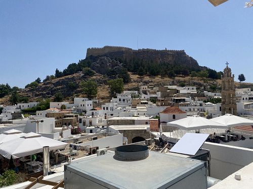 View from the rooftop   at T Veg  in Rhodes