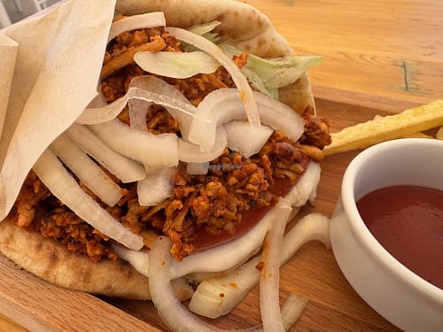 Pita gyros   at T Veg  in Rhodes