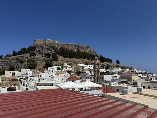 View from table   at T Veg  in Rhodes