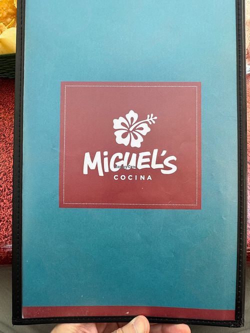 Menu at Miguel's Cocina in Coronado