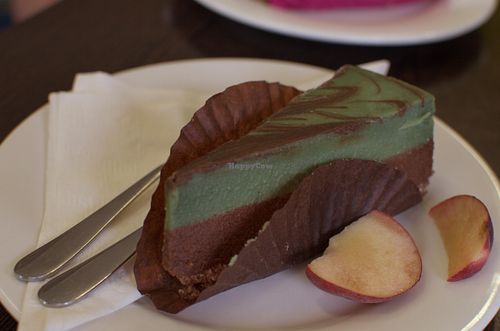 Choc-mint slice at Wray Organic Market & Cafe in Toowoomba