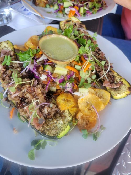 Stuffed zucchini at Red's Leaf Café in Metuchen